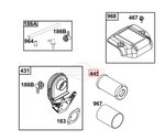 Oryginalny filtr powietrza Briggs & Stratton Intek / 4145 (796031)