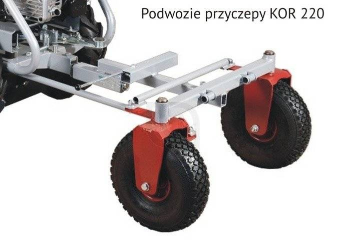 Podwozie przedniego wózka transportowego KOR 220 do ciągników Dakr Panter